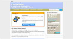 Desktop Screenshot of lastminutecaravanholidays.co.uk